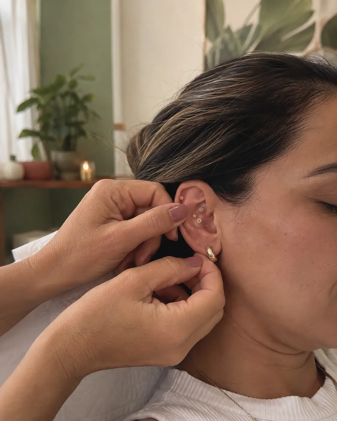 Atendimento profissional de auriculoterapia