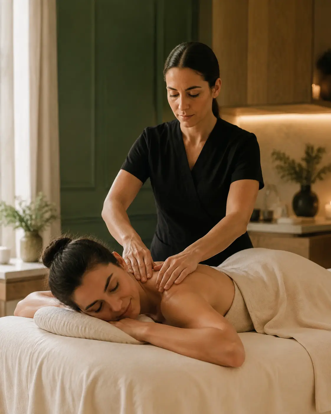 Atendimento profissional de massagem relaxante